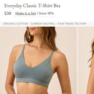 Pact Organic Tshirt Bra NWT
